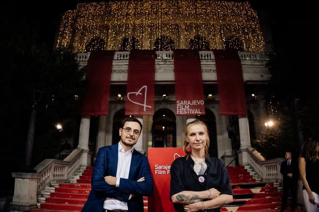 Adrian Pîrvu and Helena Maksyom at the Sarajevo Film Festival